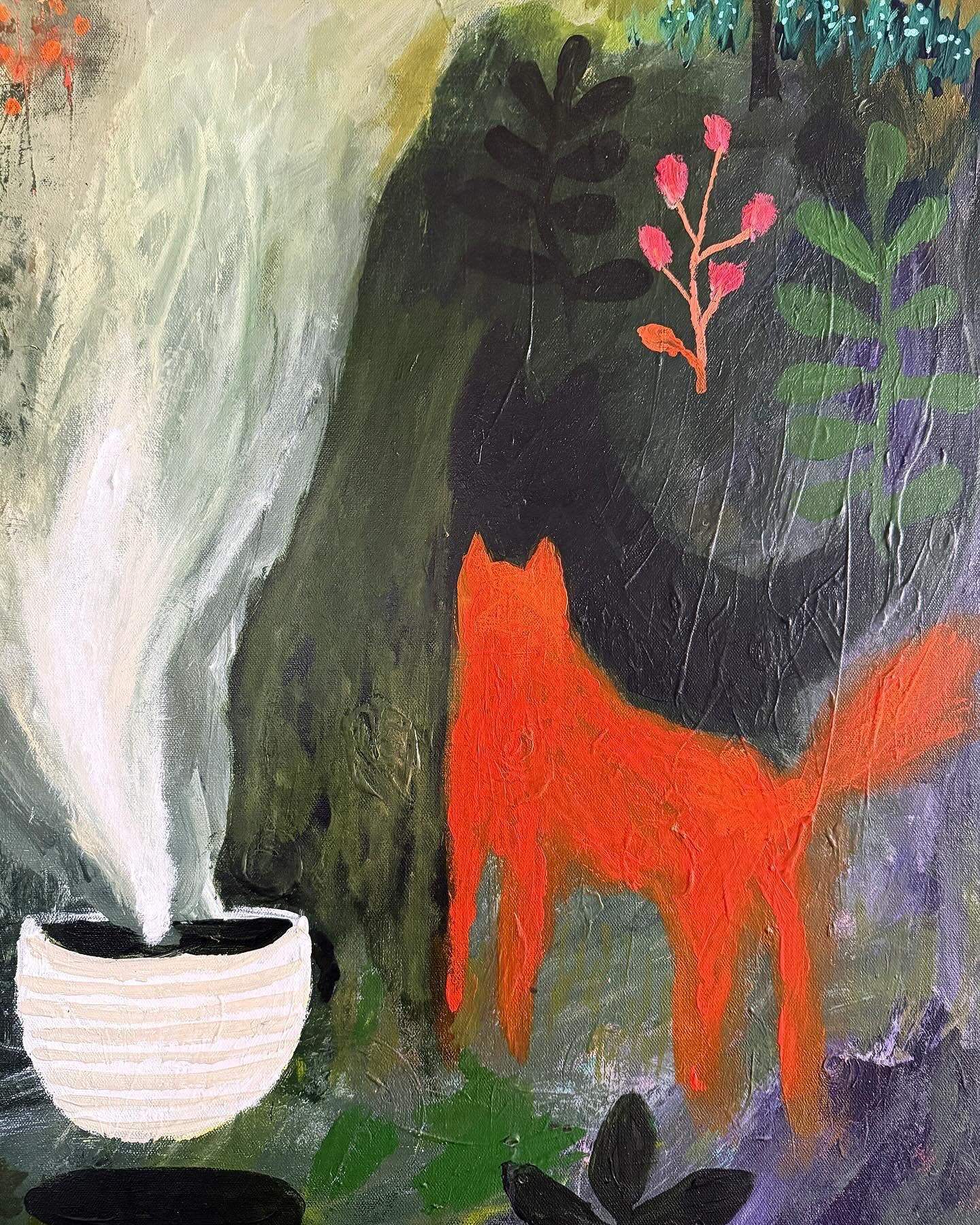 Spring night, fox surveillance
